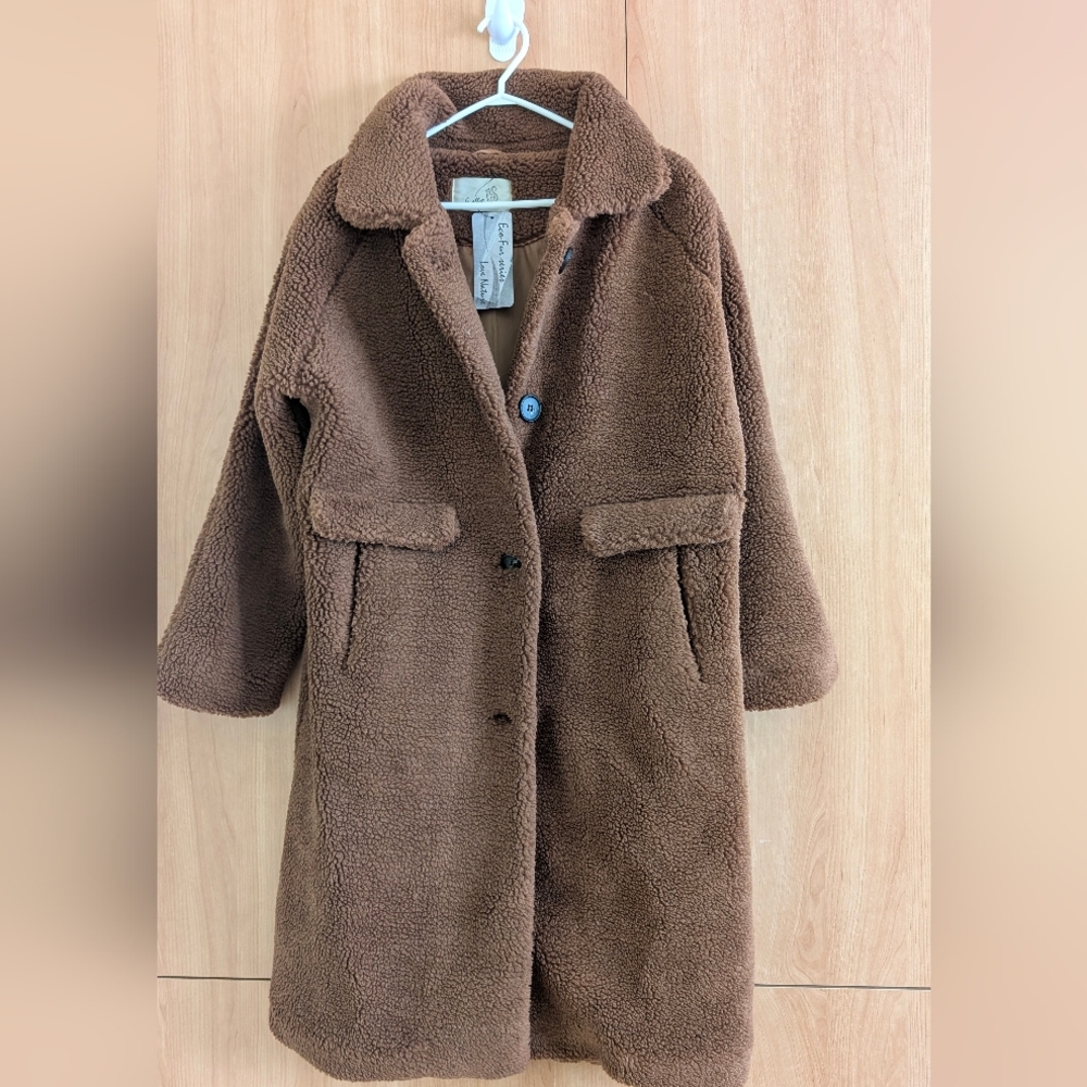 🚨Sold 🚨 New Brown Teddy Coat